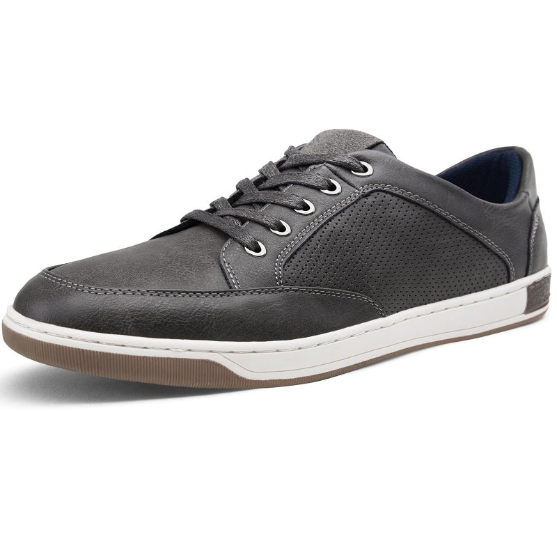 Jousen Men's Sneakers Classic Retro Casual Shoes for Men Breathable Business Dress Sneaker (A81Q07 Grey 12) - Image 1